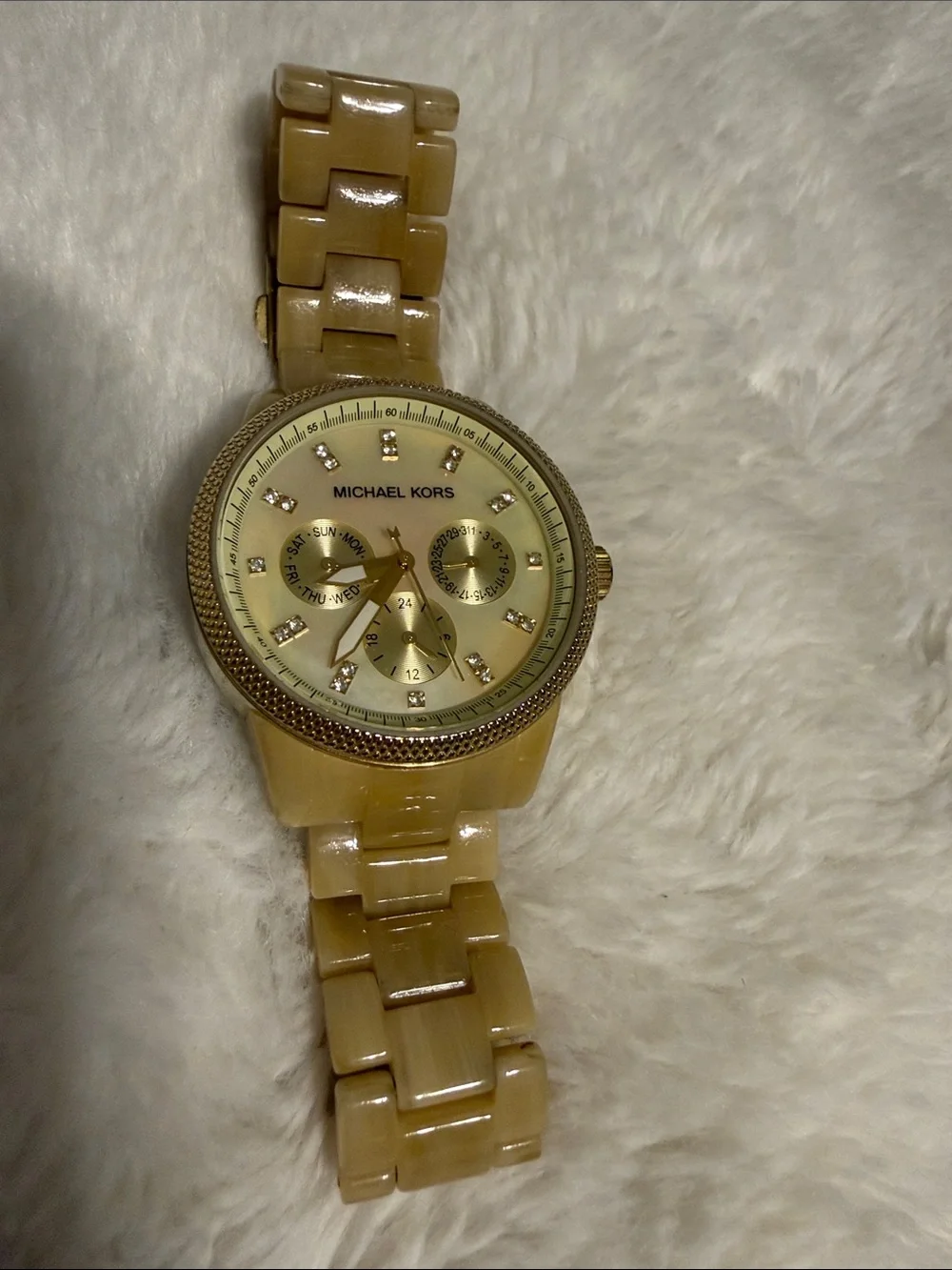 Michael Kors Gold-tone Watch with Mother-of-Pearl Dial